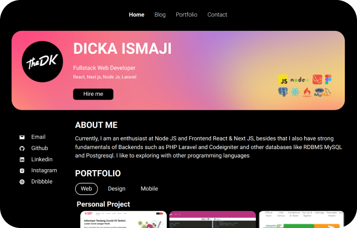 Dicka Ismaji Personal Website
